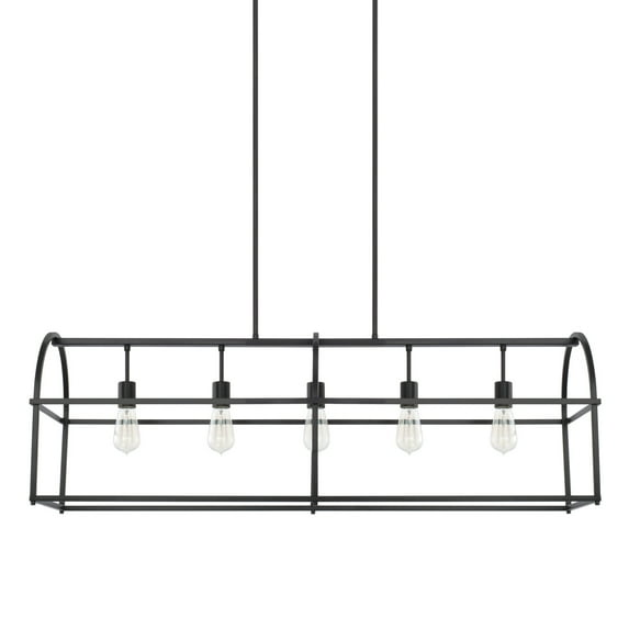 Capital Lighting 825751 5 Light 46" Wide Linear Chandelier - Black