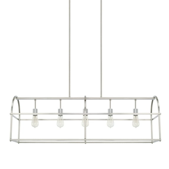 Capital Lighting 825751 5 Light 46" Wide Linear Chandelier - Nickel