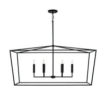 6 Light Island In Transitional Style 42 High By 20.5 Wide-Matte Black Finish    -Traditional Installation Capital Lighting 837661Mb