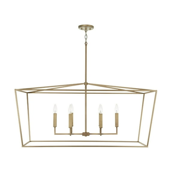 837661AD-Capital Lighting-Thea - 6 Light Island - in Transitional style - 42 high by 20.5 wide-Aged Brass Finish -Traditional Installation