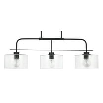 Capital Lighting 838435 3 Light 12-1/4" Tall Linear Chandelier - Black