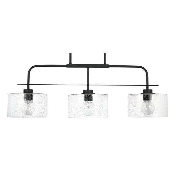Capital Lighting 838435 3 Light 12-1/4" Tall Linear Chandelier - Black