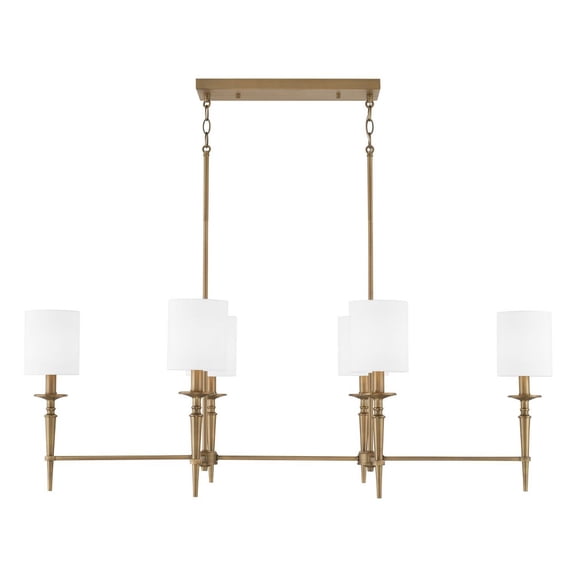 6 Light Island-Aged Brass Finish Capital Lighting 842661Ad-701