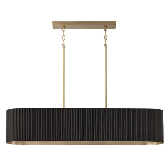 Capital Lighting 850751KR Donovan 5 Light 44" Wide Drum Chandelier - Black Stain / Matte