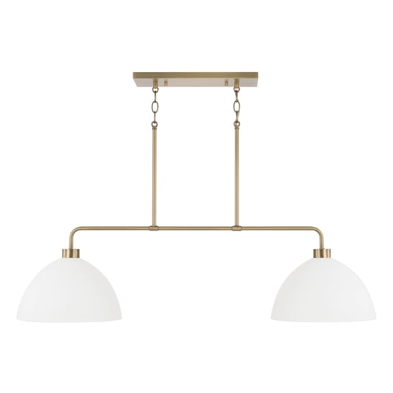Capital Lighting 852021 Ross 2 Light 44" Wide Linear Chandelier - White