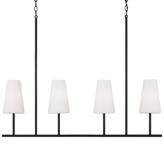 Capital Lighting 855241-550 Averitt 4 Light 42" Wide Chandelier - Black