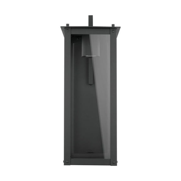 Capital Lighting 934612BK-GL Hunt 1 Light Outdoor Wall Light, Black