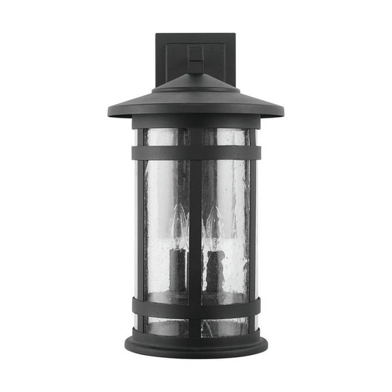 Capital Lighting 935531BK Mission Hills 3 Light Outdoor Wall Light, Black