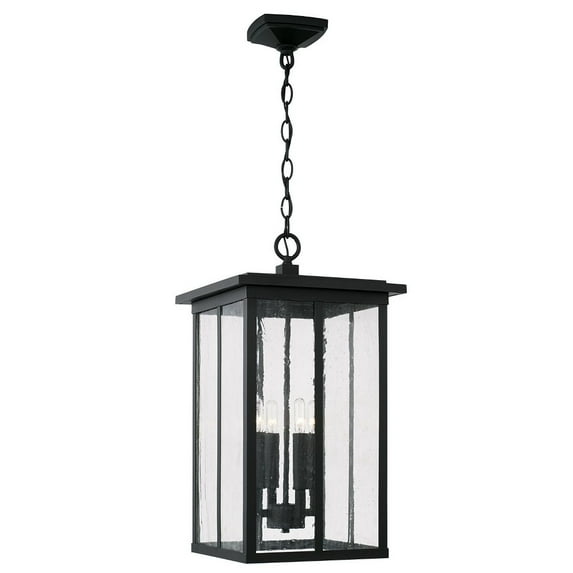 4 Light Outdoor Hanging Lantern Rain Or Shine Made For Coastal Environments-Black Finish Capital Lighting 943844Bk