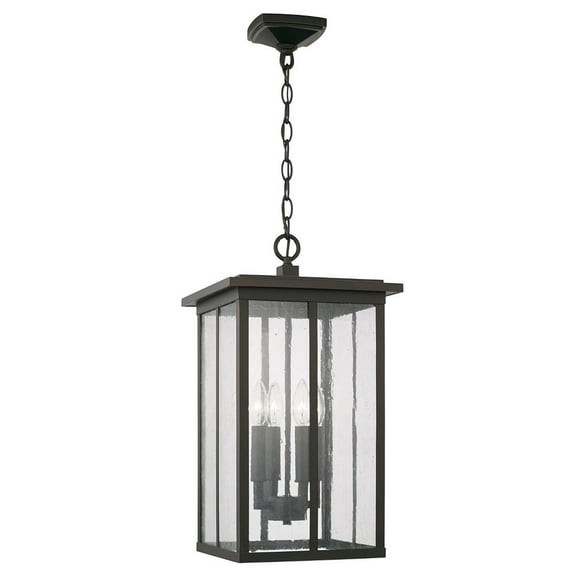4 Light Outdoor Hanging Lantern Rain Or Shine Made For Coastal Environments-Oiled Bronze Finish Capital Lighting 943844Oz