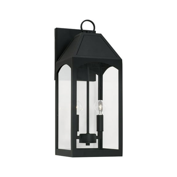 2 Light Outdoor Wall Lantern In Transitional Style-20.5 Inches Tall And 7.75 Inches Wide Capital Lighting 946321Bk