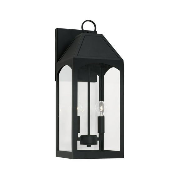2 Light Outdoor Wall Lantern In Transitional Style-20.5 Inches Tall And 7.75 Inches Wide Capital Lighting 946321Bk