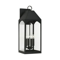 4 Light Outdoor Wall Lantern In Transitional Style-26.25 Inches Tall And 9.75 Inches Wide Capital Lighting 946341Bk