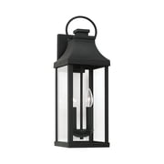 Outdoor Wall Lantern In Traditional Style-20.75 Inches Tall And 7 Inches Wide-Black Finish-Incandescent Lamping Type Capital Lighting 946421Bk