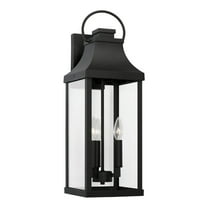 Outdoor Wall Lantern In Traditional Style-24 Inches Tall And 8 Inches Wide-Black Finish-Incandescent Lamping Type Capital Lighting 946431Bk