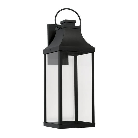 Outdoor Wall Lantern In Traditional Style-27 Inches Tall And 9 Inches Wide-Black Finish-Led Lamping Type Capital Lighting 946441Bk-Gl