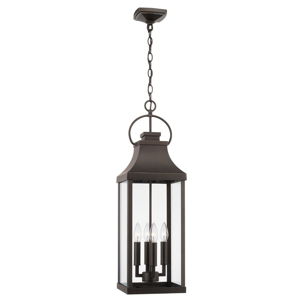 Bradford 4-Light Oiled Bronze Indoor/Outdoor Pendant