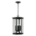 thumbnail image 1 of 4 Light Outdoor Hanging Lantern In Transitional Style-19.75 Inches Tall And 12 Inches Wide-Black Finish Capital Lighting 946642Bk, 1 of 8