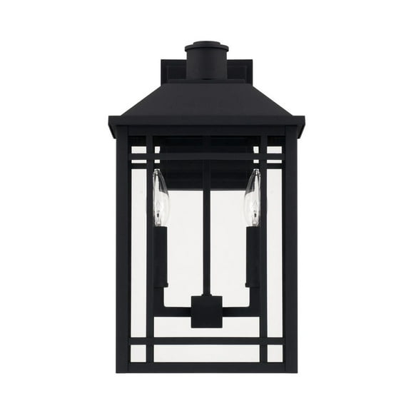 Capital Lighting Braden 2-LT Outdoor Wall Lantern - Black - 927121BK