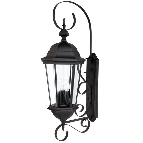 Capital Lighting Carraige House 3-light Black Outdoor Wall Lantern