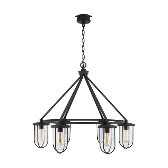 Capital Lighting - Corbin - Outdoor Chandelier 6 Light Black Aluminum - in