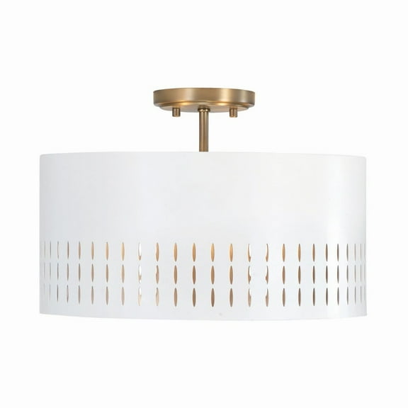 Capital Lighting - Dash - 3 Light Semi-Flush Mount In Art Deco Style-9.5 Inches