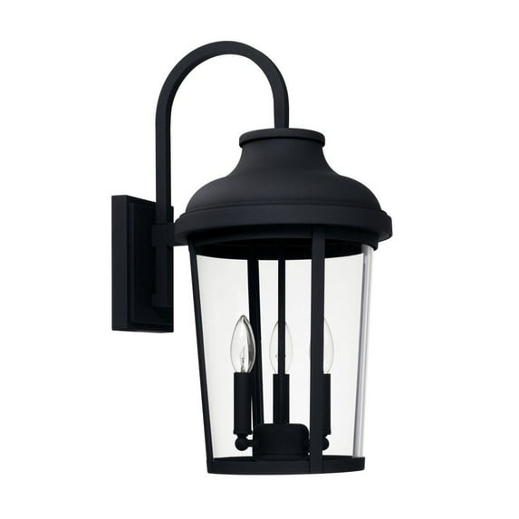 Capital Lighting Dunbar 3-light Black Outdoor Wall Lantern