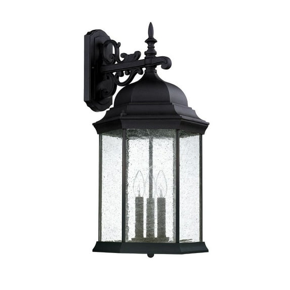 Capital Lighting Fixtures 9838BK Main Street 3 Light 26 inch Black Outdoor Wall Lantern