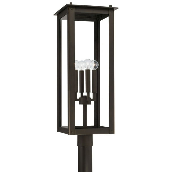 Capital Lighting - Hunt - 4 Light Outdoor Post Lantern In Contemporary Style-29