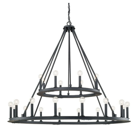 Chandelier 24 Light Black Iron Steel Capital Lighting 4910Bi