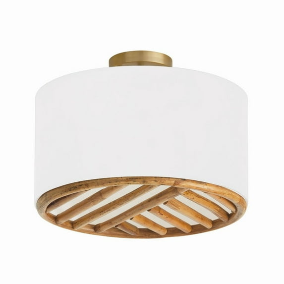 Capital Lighting - Soleil - 3 Light Semi-Flush Mount In Coastal Style-14 Inches