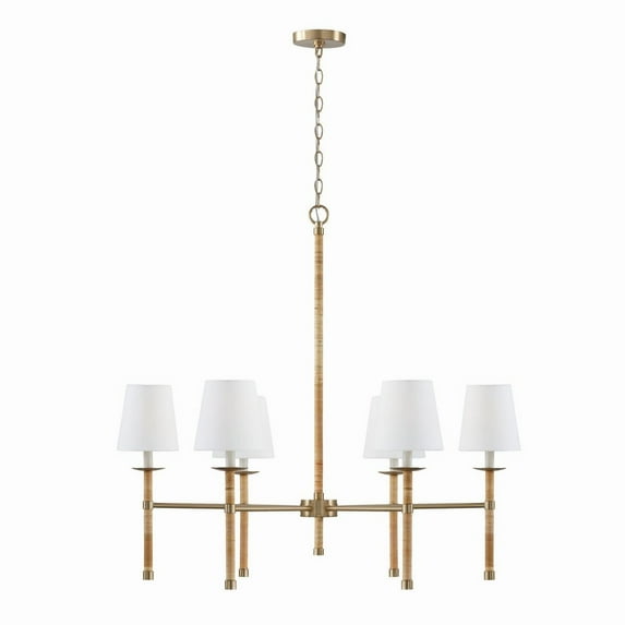 Capital Lighting - Tulum - 6 Light Chandelier In Coastal Style-35.5 Inches Tall
