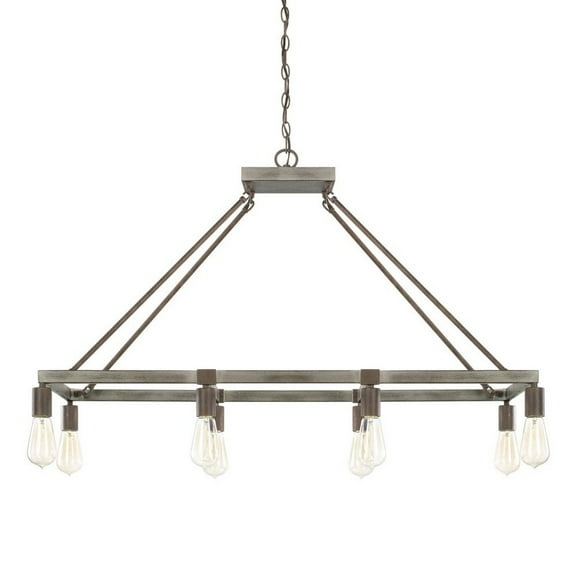Capital Lighting Zac 8-Light 40" Wide Linear Urban Grey Chandelier 825981UG