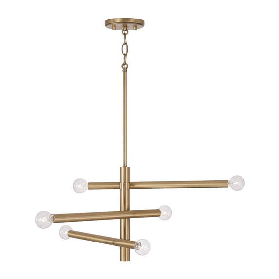 Capital Lighting - Zane - 6 Light Chandelier In Modern Style-12 Inches Tall and