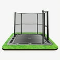 thumbnail image 1 of Capital Play Rectangular In-ground Trampoline 11' X 8' Rectangle Corner Net - Grey, 1 of 20