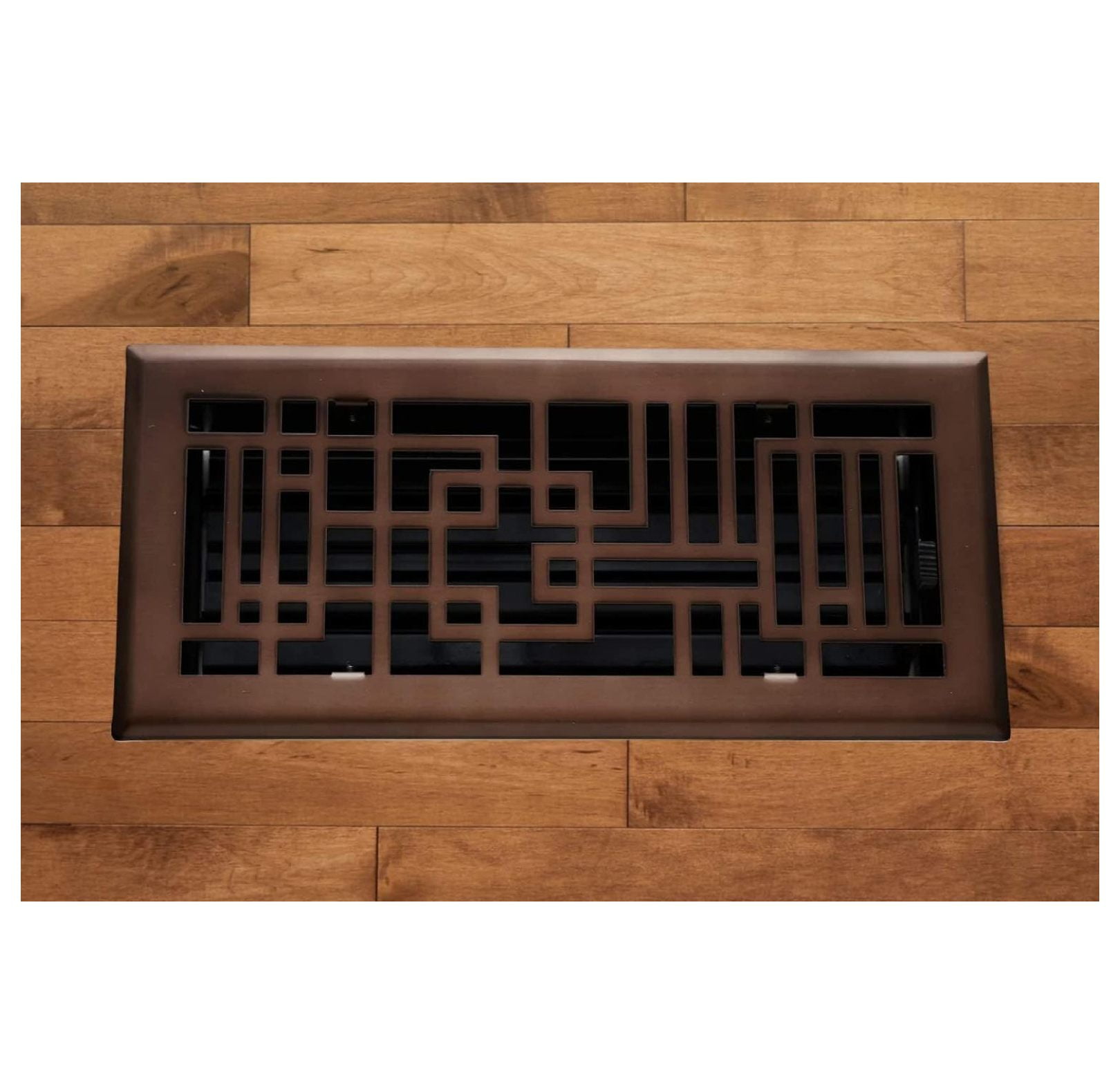 Capitman Art Deco Style Vent Cover, Solid Cast Steel Interior, Controls Air Flow, 6 x 10 inches (Overall Face: 7.25 x 15.5 inches), Oil Rubbed Bronze