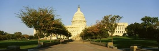 Capitol Building Washington DC District Of Columbia USA Canvas Art - Panoramic Images (36 x 12)
