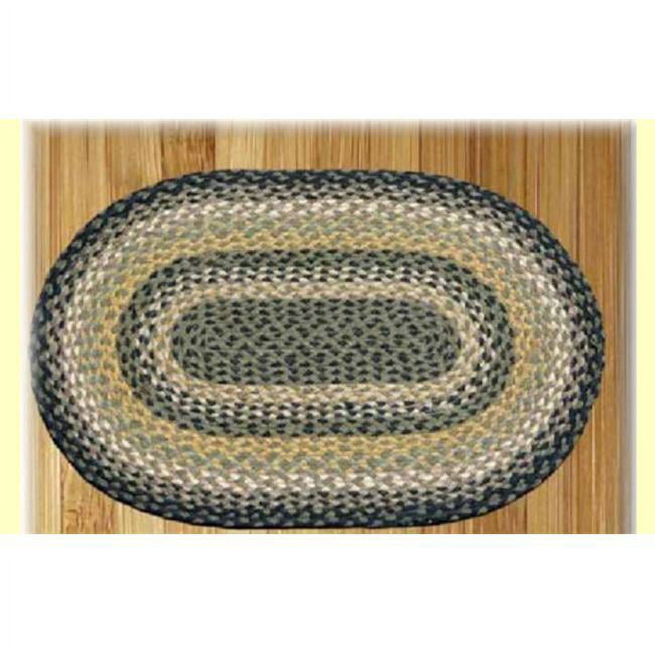 Capitol Earth Rugs 02116 BlackMustardCreme Jute Braided Rug