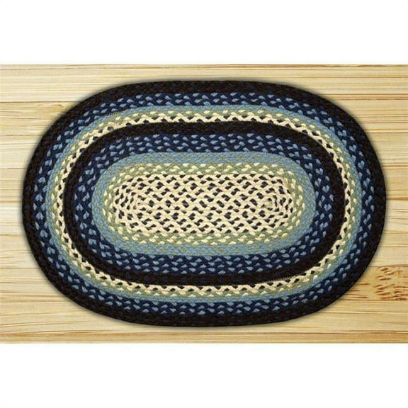Capitol Earth Rugs 02-312 Blueberry-Creme Jute Braided Rug