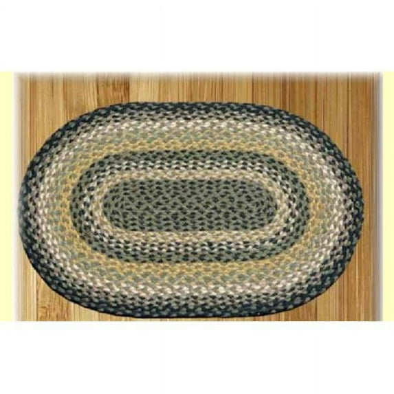 Capitol Earth Rugs 05-116 Black-Mustard-Creme Jute Braided Rug