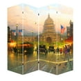 thumbnail image 1 of Capitol Hill Street Scene 4 Panel Canvas Room Divider, 1 of 2
