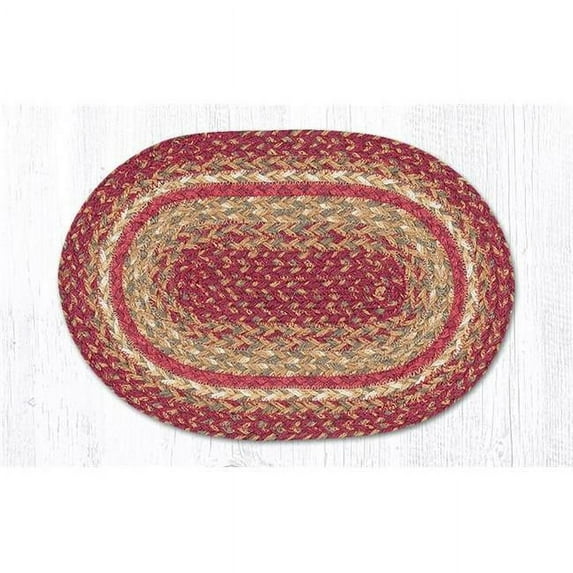 Capitol Importing 00-991 Scarlet Miniature Swatch Oval Rug, 10 x 15 in.