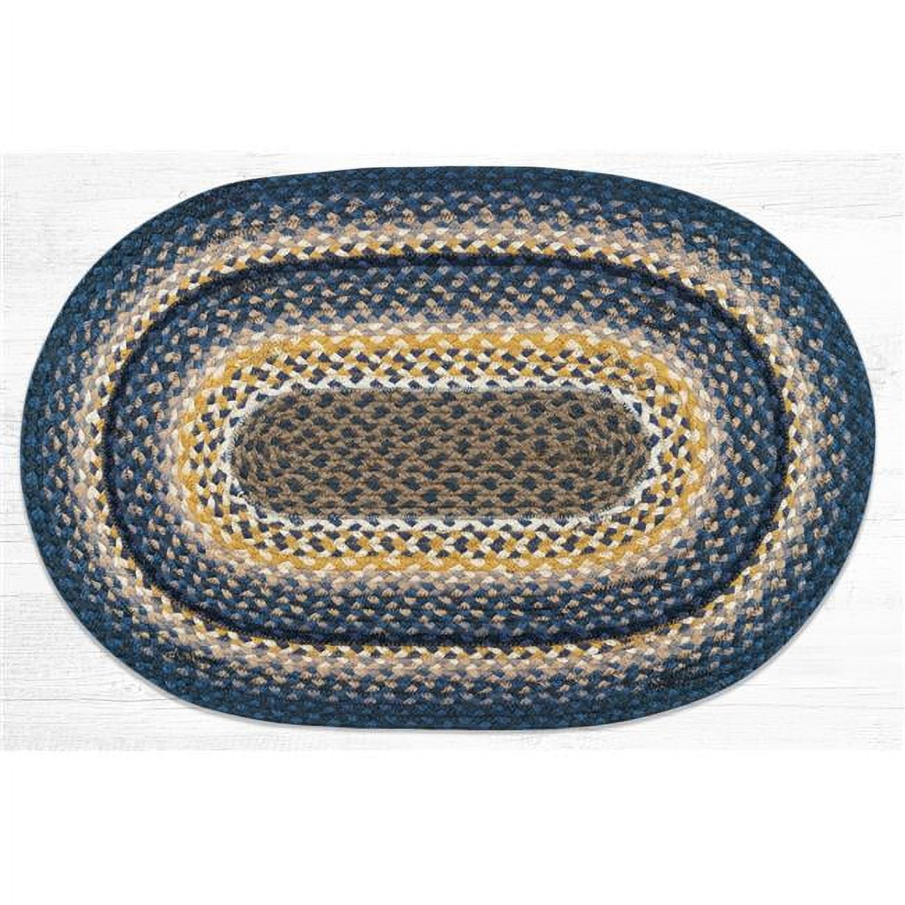 Capitol Importing 02-790 20 x 30 in. C-790 Oval Braided Rug, Deep Blue ...