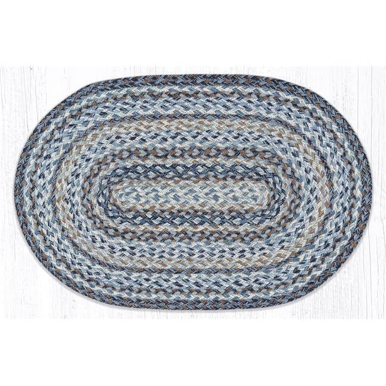 Earth Rugs Denim Oval Braided Rug, 20 x 30 in, Durable and Stylish ...