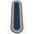 thumbnail image 1 of Capitol Importing 17-079 2 x 8 ft. Braided Oval Rug - Light & Dark Blue, Mustard, 1 of 8