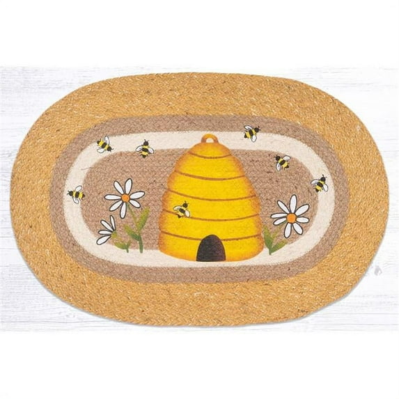 Capitol Importing 20 x 30 in. Beehive Oval Patch Rug