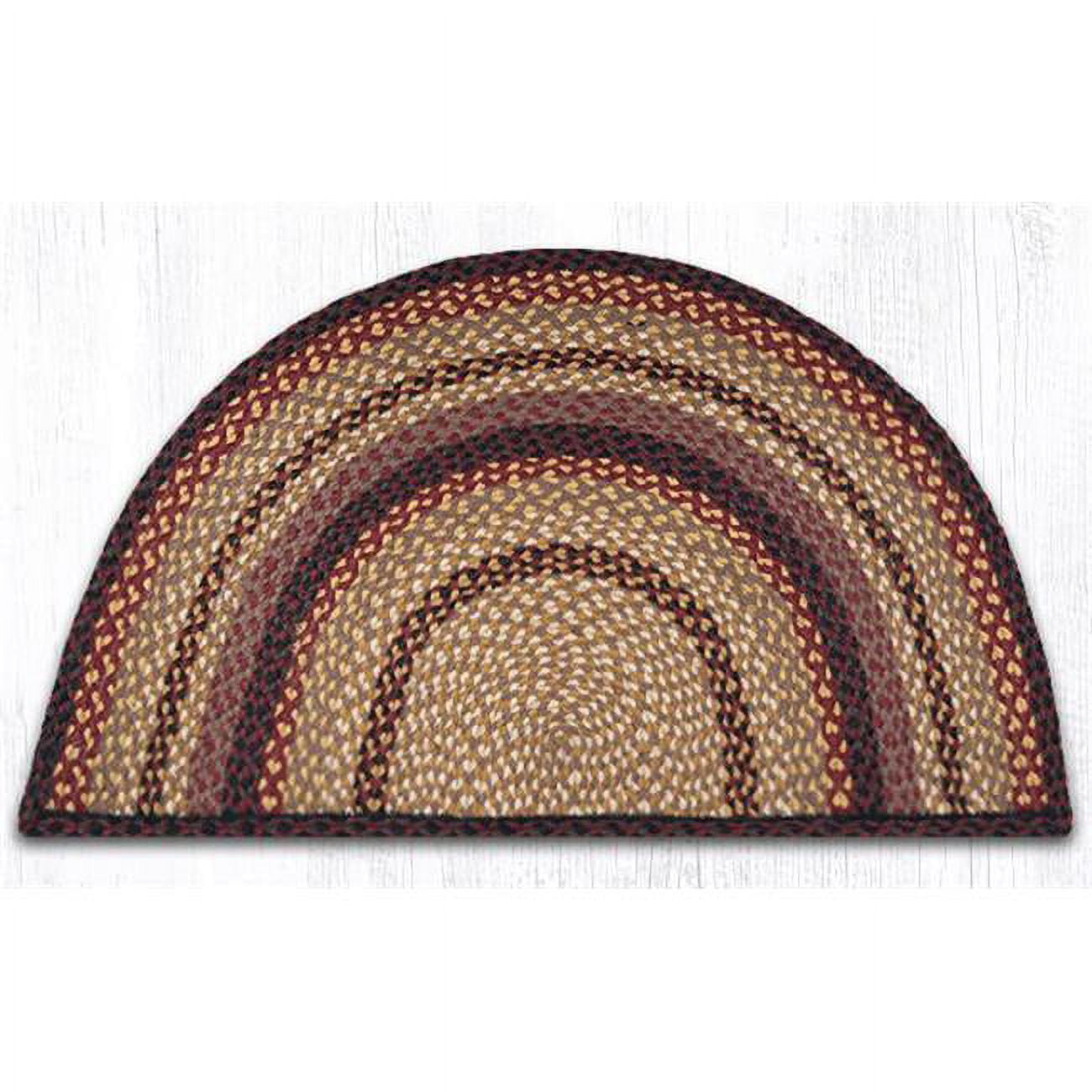 Capitol Importing 32-LG371 24 x 39 in. Braided Rug Slice, Black Cherry ...