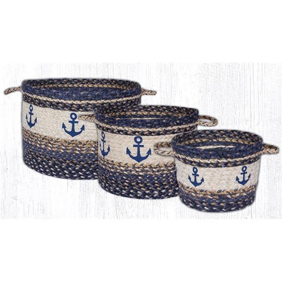 Capitol Importing 38-UBPSM9525A Anchor Craft-Spun Utility Jute Braided Small Baskets, 9 x 7 in.