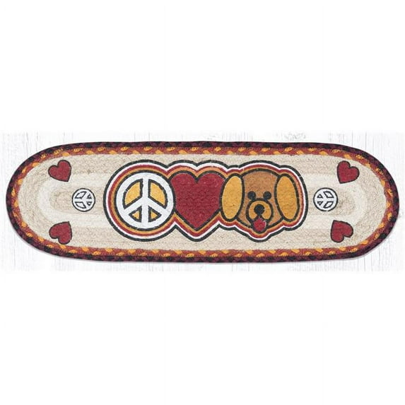Capitol Importing 49-ST471BW 27 x 8.25 in. ST-OP-471 Bow Wow Oval Stair Tread Mat