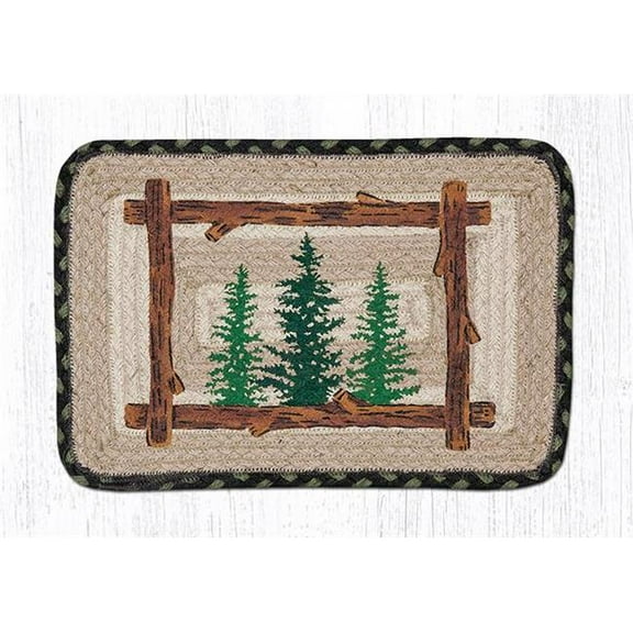 Capitol Importing 59-PM116TT 13 x 19 in. Tall Timbers Table Accents Rug